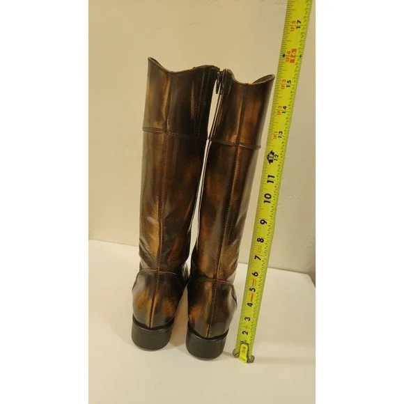 Lumiani Specoale Italy Womens Polished Leather Boots Brown Sz.EU-38 US-7 - Picture 6 of 11